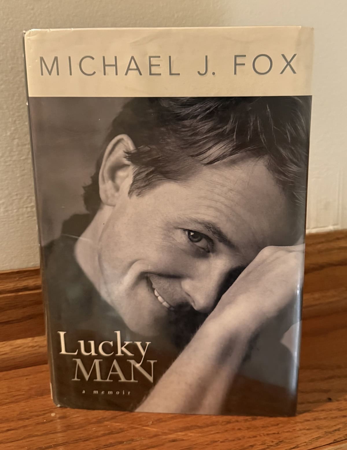 Michael J. Fox is smiling on his book cover.